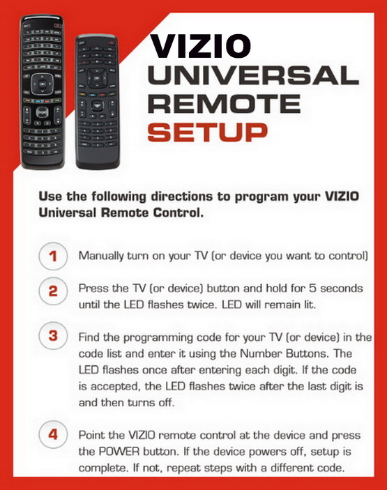 Comcast Universal Remote Codes For Vizio Tv